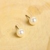 SOHI Women's Pearl White The Jackie Stud Earrings - 2 of 4