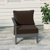 WestinTrends  Avalon Outdoor Patio HDPE Left Arm Facing Sectional Corner Club Chair with Patio Cushions - 2 of 4