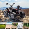 24V 2 Seater Electric ATV, Electric Car for Kids, Four-Wheeled Dirt Quad Car with Powerful Motor - 3 of 4
