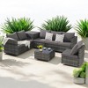 Mshliw 6-Piece Outdoor Sectional Set with Corner Storage & Coffee Table – Patio Furniture for Backyard and Poolside - 2 of 4