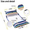 Jasonwell XL Pool Hammock Floats 2Pack – 4-in-1 Inflatable Water Floaties (Saddle, Lounge Chair, Drifter) for Adults, 01Rainbow&Kanagawa - 3 of 4