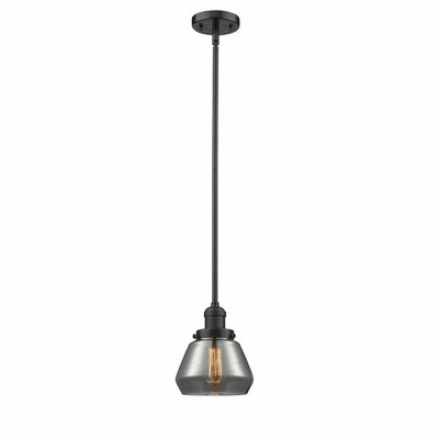 Fulton - 1 Light Stem Hung Mini Pendant In Industrial Style-9 Inches Tall and 7 Inches Wide