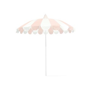 MINNIDIP Round Scalloped Market Patio Umbrella - Blush - 1 of 4