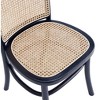 Manhattan Comfort Set of 4 Paragon Dining Chairs Black/Cane - Manhattan Comfort: Ash Wood Frame, No Assembly Required - 4 of 4
