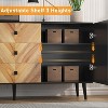 Modern Storage Free Standing Accent Cabinet, Buffet Cabinet with Drawers & Doors, Wood Finish Sideboard Buffet with Storage for Dining Room - 3 of 4