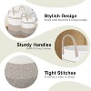 2 Pack Large Tall Rope Laundry Baskets, Cotton Laundry Hamper, , Blanket Basket Storage for Living Room,Baby Room, 58L&28L - 2 of 4
