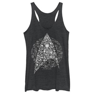 Women's Star Trek Starfleet Icon Collage Racerback Tank Top - 1 of 3