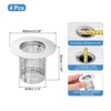 Unique Bargains Stainless Steel Bathroom Kitchen Hair Floor Drain Strainer - 2 of 3