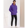 Lars Amadeus Men's Pullover Solid Long Sleeves Hooded Sweatshirts with Pocket - 4 of 4