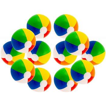 Big Mo's Toys Rainbow Inflatable Beach Balls - 12 in - 12 Pack