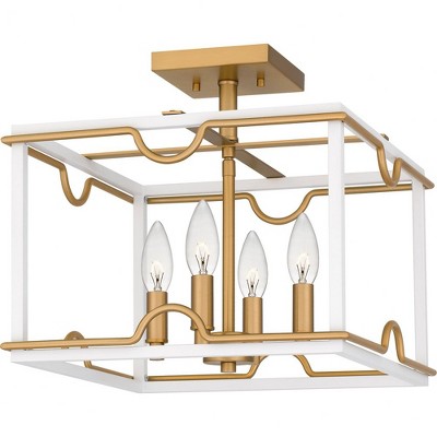 Quoizel Lighting Brinkman 4 - Light Semi-Flush Mount in  Matte White