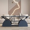 Airsurfer Modern Geometric Coffee Table, Engineered Wood Rectangular Center Table with Open Shelves and Rounded Corners for Reception Room - 2 of 4