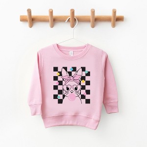 The Juniper Shop Hoppy Easter Chick Colorful Toddler Graphic Sweatshirt - 1 of 2