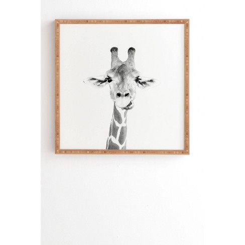 30 X 30 Sisi And Seb Happy Giraffe Framed Wall Art Deny Designs Target