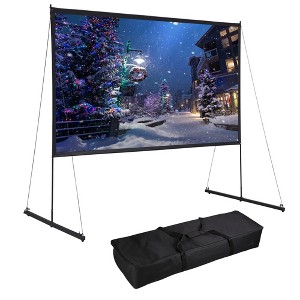 Yescom 100" Portable Detachable Projector Screen with Stand Movie Projection 16:9 HD 1.1 Gain - 1 of 4