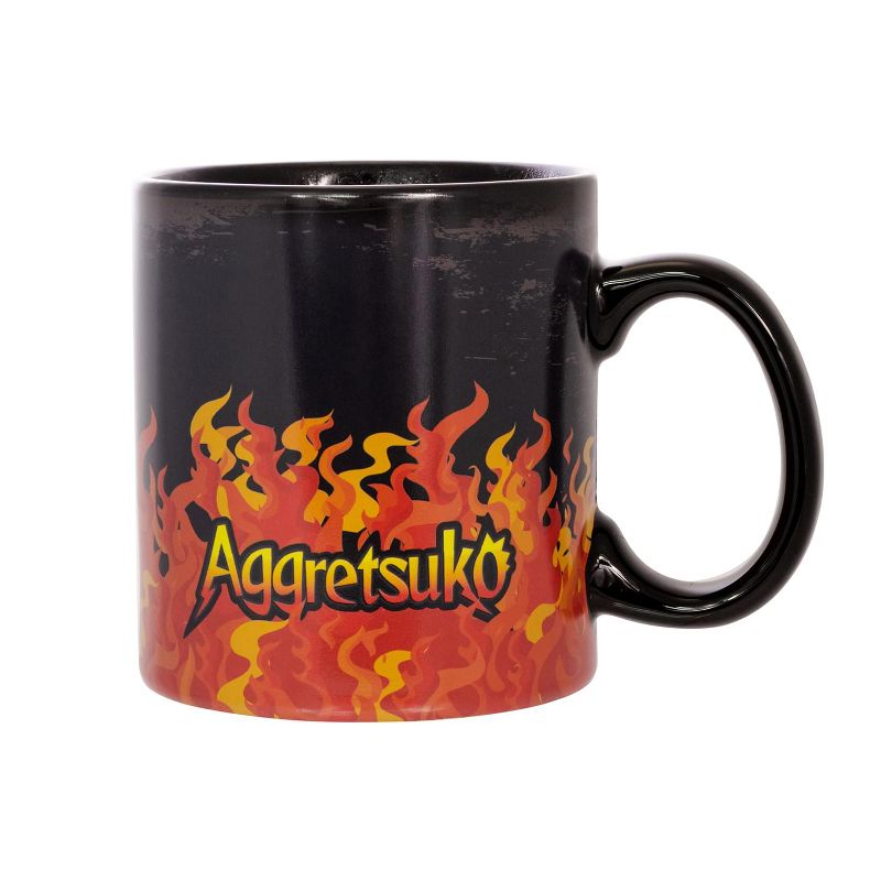 Seven20 Aggretsuko Heat Reveal Fire & Skulls 20oz Ceramic Coffee Mug, 3 of 5