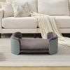 LAOTIES Scandinavian Style Elevated Cat Bed,Breathable Pet Couch With Removable Washable Mattress - 3 of 4