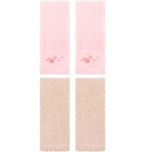 REGALWOVEN 4 Pcs Bathroom Home Decor Cotton Soft Absorbent Hand Towel 13" x 29" - 1 of 4