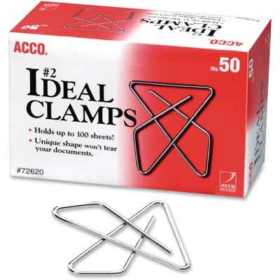 ACCO Small Butterfly Paper Clips No. 2 50 Clips 3BX/PK SR 72643