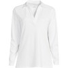Lands' End Women's Long Sleeve Sport Knit Johnny Collar Top - 3 of 4