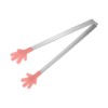 Unique Bargains Stainless Steel Silicone Tips Hand Shape Kitchen Cooking Food Tongs - 3 of 4