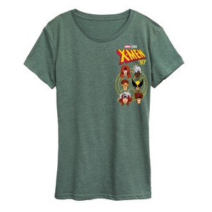 Women's - Marvel - X-Men Character Head Short Sleeve Graphic T-Shirt - 1 of 4