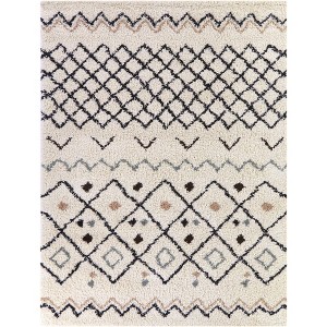 Balta Rugs 5'3"x7' Catrin Geometric Shag Area Rug Charcoal - 1 of 4