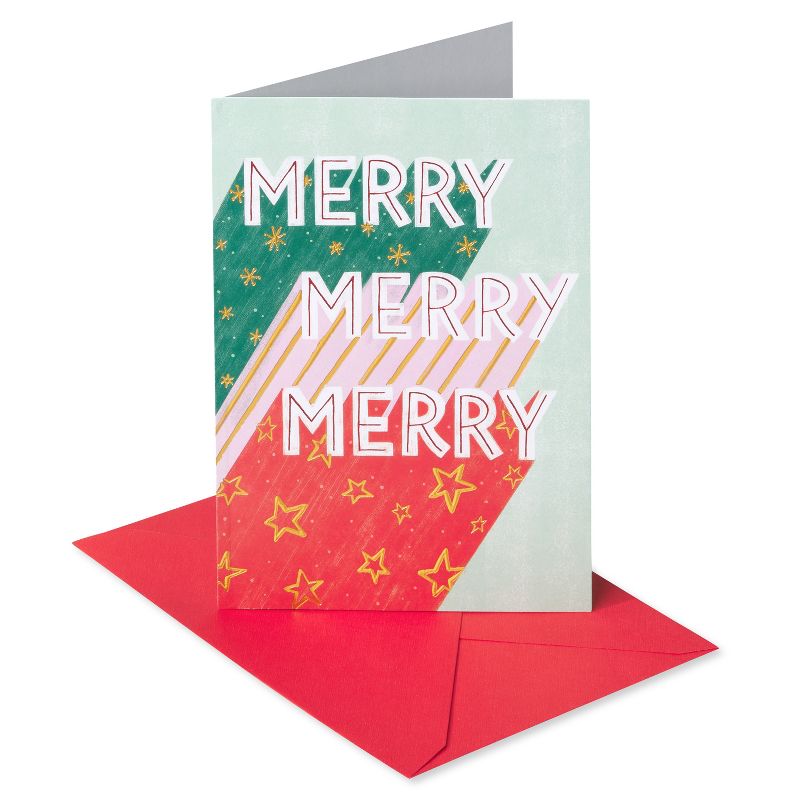 Merry Merry Merry Christmas Card, 1 of 8