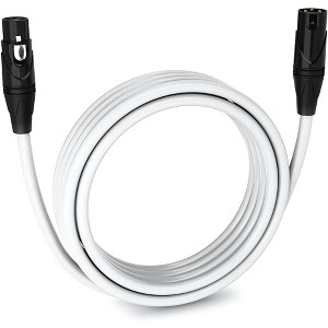 LyxPro 15 ft Red Balanced XLR Cable – 3‑Pin Male‑to‑Female Mic Cord for Studio, Live - 1 of 4