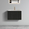 Bathroom Vanity with White Ceramic Sink, Wall Mounted Floating Bathroom Vanity for Modern Bathroom, Pre-assembled - 2 of 4
