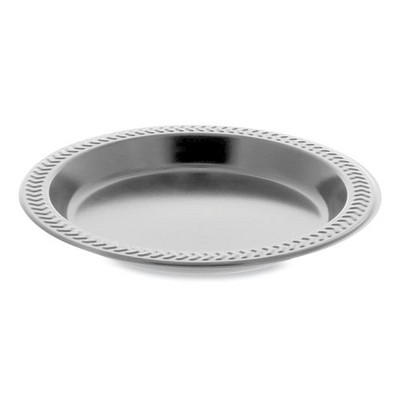 Pactiv Evergreen Meadoware Impact Plastic Dinnerware, Plate, 6" dia, Black, 1,000/Carton