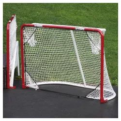 EZ Goal Folding Metal Hockey Goal with Targets - 6'x4'