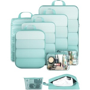 9/11 Set Compression Packing Cubes Travel Essentials,Compressible Expandable Large Luggage Suitcase Organizer - 1 of 4