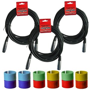 Strukture XLR Microphone Cable Male to Female 6 Ft Mic Cable with Zoom XLR-6c Color ID Rings for Cables - 3 Units - 1 of 4