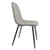 DOMETOUR Dining Chairs Set of 4 Modern Accent Chairs with Linen Fabric Upholstered Seat, Spoon Shape Kitchen Chair for Dining Room Kitchen - 4 of 4