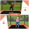 Infans 6 FT Kids Trampoline with Swing, Small Trampoline for 2 Kids, with Safety Enclosure Net, Built-in Zipper, Toddler Rectangle Trampoline, Orange - 2 of 4
