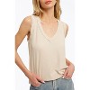 Women's ESSENTIAL RIBBED STRETCH-JERSEY SLEEVELESS TOP - BluIvy - 4 of 4