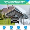 Outdoor Carport, Heavy Duty Car Canopy, Portable Garage Party Tent, Carport Shelter for Car Bike Boat Yellow - 4 of 4
