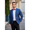 COOFANDY Mens Floral Tuxedo Jackets One Button Stylish Dinner Wedding Party Dress Suit Blazers Jacket - 3 of 4