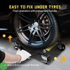 Heavy-Duty Steel Car Wheel Dolly Set of 2/4 4000lbs/8000LBS Capacity Anti-Skid Tire Skates with 360° Swivel Casters - 4 of 4