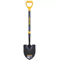 Forged Round Point Shovel with Comfort Step and D-Grip Fiberglass Handle - True Temper