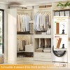 Aheaplus Corner Closet Organizer with 2 Hanging Rods, Wardrobe System with Shoe Shelf - 3 of 4