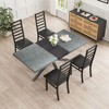 CAVINAS Metal Dining Chairs Set of 2/4,Armless Chairs for Dining Room with High Back and Upholstery Seat - 4 of 4