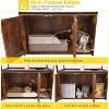 Double-Layer Villa Cat Apartment with Hidden Litter Box Furniture, Indoor Cat House, Hammock, Scratching Mat, Storage Shelf, and Cat Climbing Frame - 4 of 4