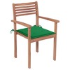 vidaXL Patio Chairs 2 pcs with Green Cushions Solid Teak Wood - 2 of 4
