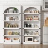 68" Tall Arch Display Cabinet, 6 Tier Bookshelves and Bookcases, Floor Standing  Storage Shelves, Furniture Home Decor for Bedroom Living Room Office - 3 of 4