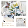 SEVOBAL Baby Blankets Butterfly Throw Blanket Home Throw Blanket Fleece Reversible Blankets Girls Hippie Blanket, White, 60"*80"*0.25" - 3 of 4