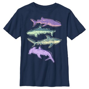 Boy's Lost Gods Four Sharks T-Shirt - 1 of 4