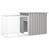 vidaXL Chicken Cage Anthracite Galvanized steel 78.7 x 35.8 x 39.4 in - Gray 78.7" x 35.8" x 39.4" - 2 of 4