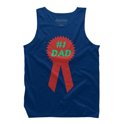Men's Design By Humans #1 DAD Ribbon By Tank Top